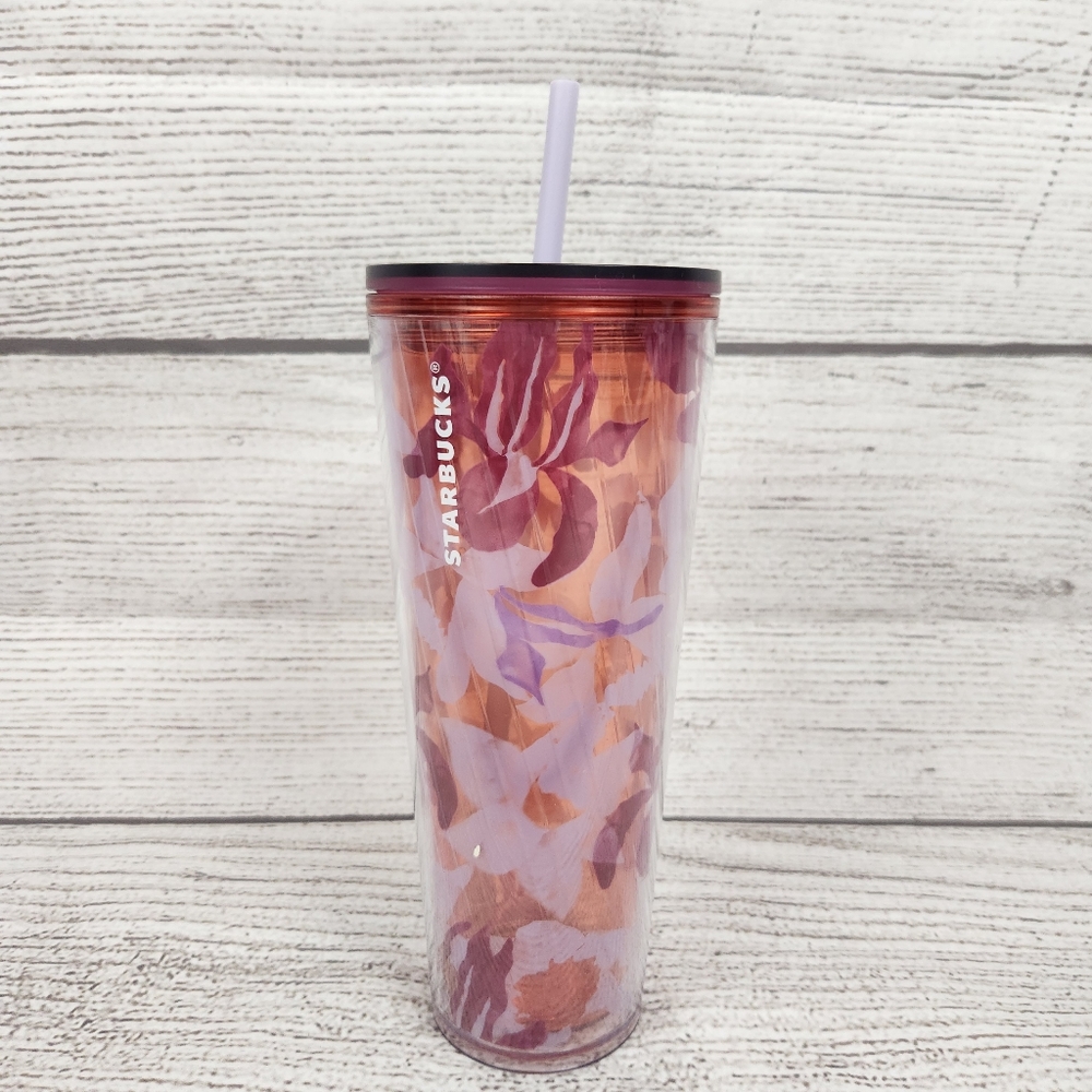 Starbucks Pink Floral Twist Tumbler 24oz